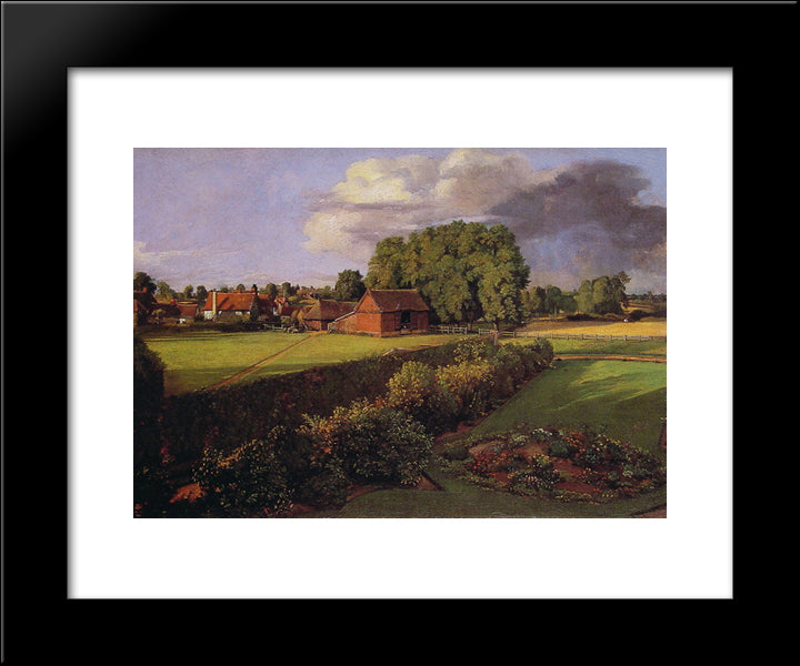 Golding Constable'S Flower Garden 20x24 Black Modern Wood Framed Art Print Poster by Constable, John