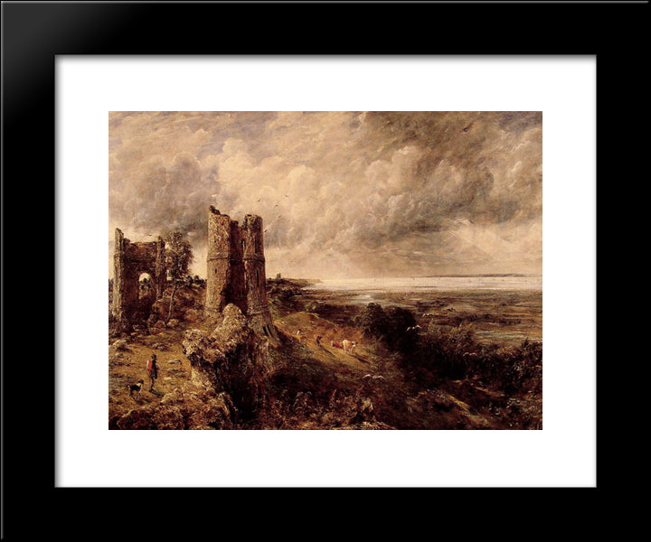 Hadleigh Castle 20x24 Black Modern Wood Framed Art Print Poster by Constable, John