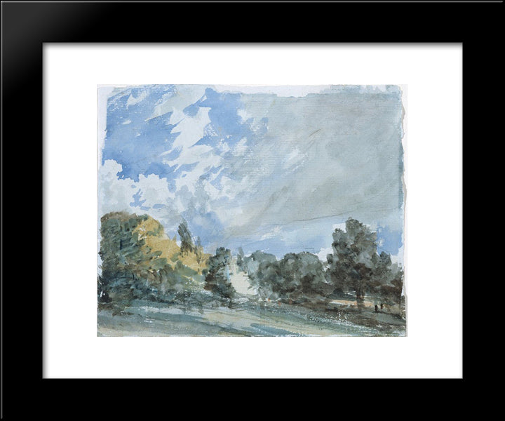 Hampstead 20x24 Black Modern Wood Framed Art Print Poster by Constable, John