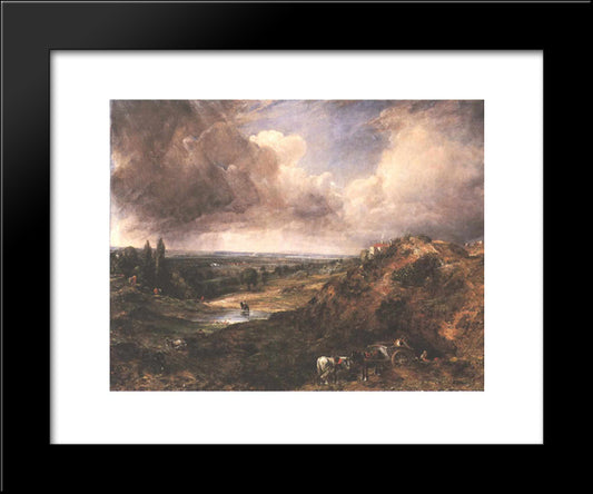 Pond In Branchhill 20x24 Black Modern Wood Framed Art Print Poster by Constable, John