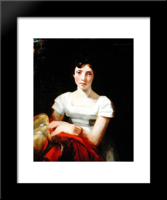 Portrait Of Mary Freer 20x24 Black Modern Wood Framed Art Print Poster by Constable, John