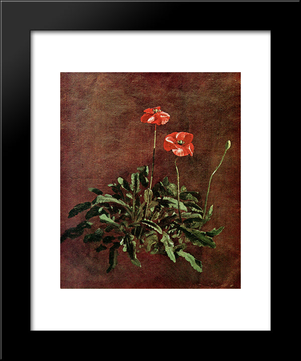 Study For Poppies 20x24 Black Modern Wood Framed Art Print Poster by Constable, John