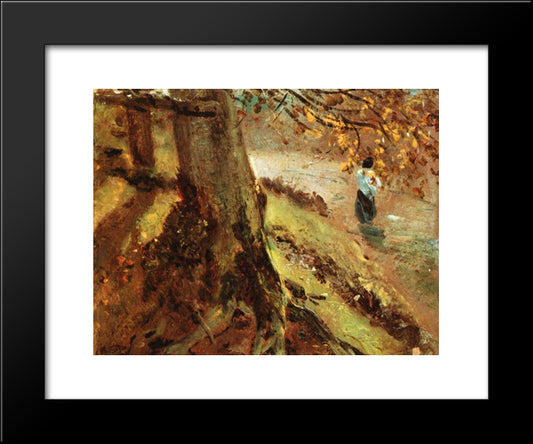 Study Of Tree Trunks 20x24 Black Modern Wood Framed Art Print Poster by Constable, John