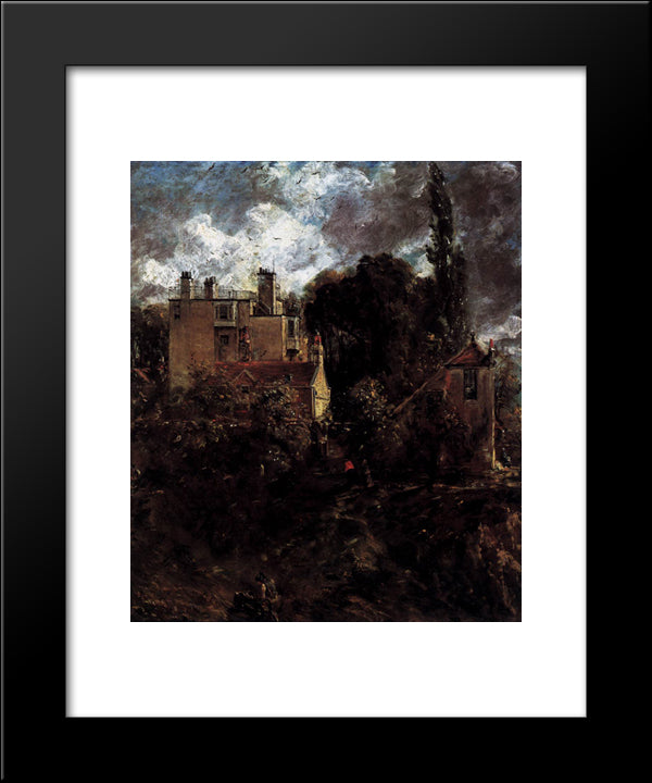 The Admiral'S House (The Grove) 20x24 Black Modern Wood Framed Art Print Poster by Constable, John