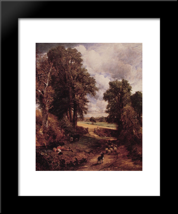 The Cornfield 20x24 Black Modern Wood Framed Art Print Poster by Constable, John