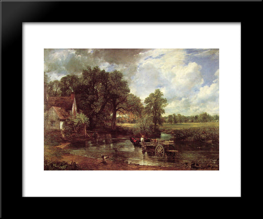 The Hay Wain 20x24 Black Modern Wood Framed Art Print Poster by Constable, John