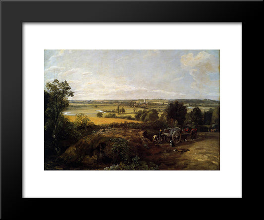 The Stour Valley With The Church Of Dedham 20x24 Black Modern Wood Framed Art Print Poster by Constable, John