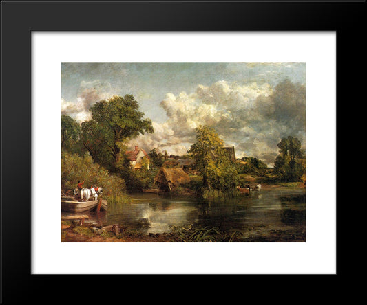 The White Horse 20x24 Black Modern Wood Framed Art Print Poster by Constable, John