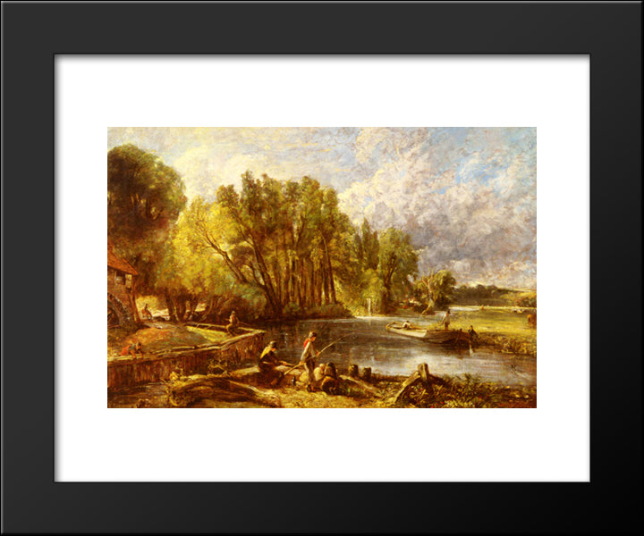 The Young Waltonians 20x24 Black Modern Wood Framed Art Print Poster by Constable, John