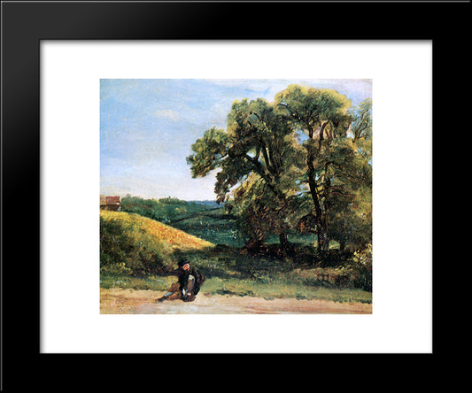 Traveller 20x24 Black Modern Wood Framed Art Print Poster by Constable, John