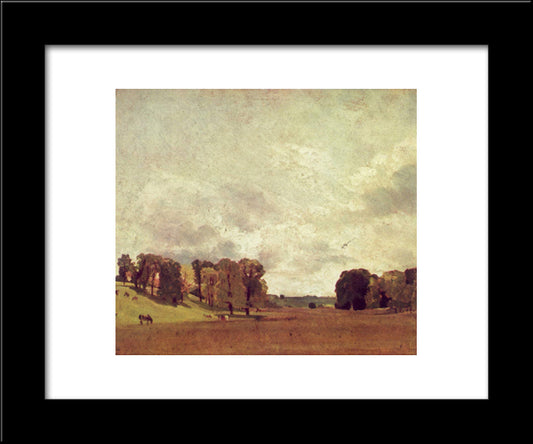 View At Epsom 20x24 Black Modern Wood Framed Art Print Poster by Constable, John