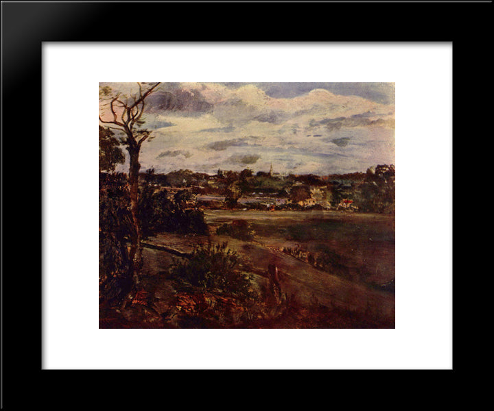 View Of Highgate From Hampstead Heath 20x24 Black Modern Wood Framed Art Print Poster by Constable, John