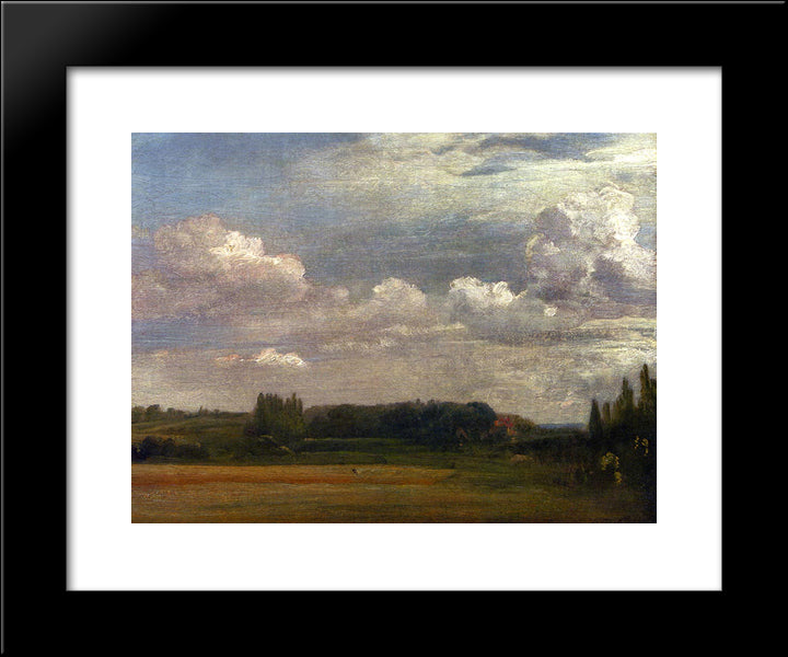 View Towards The Rectory From East Bergholt House 20x24 Black Modern Wood Framed Art Print Poster by Constable, John