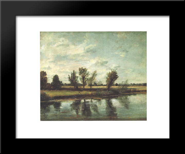 Water Meadows Near Salisbury 20x24 Black Modern Wood Framed Art Print Poster by Constable, John