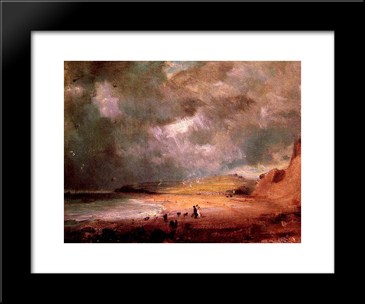 Weymouth Bay 20x24 Black Modern Wood Framed Art Print Poster by Constable, John