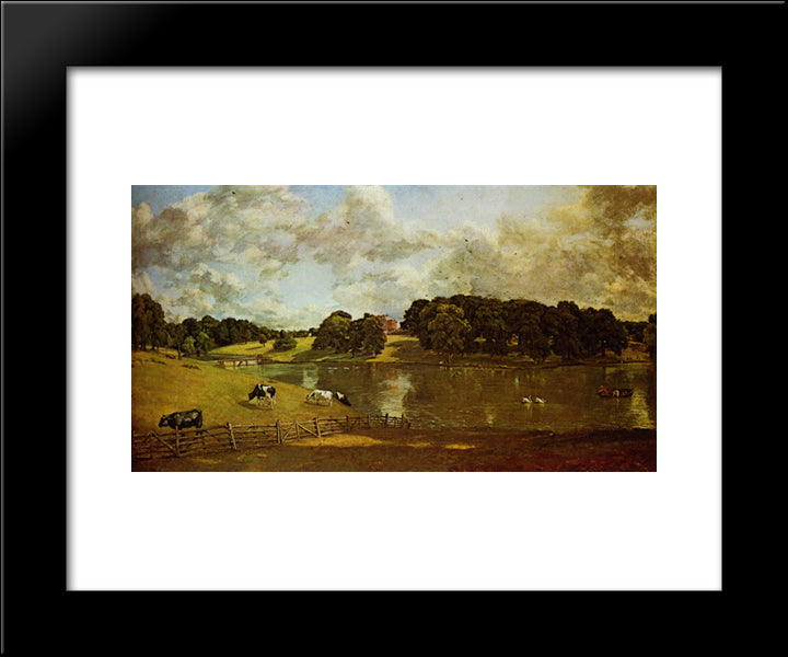 Wivenhoe Park 20x24 Black Modern Wood Framed Art Print Poster by Constable, John