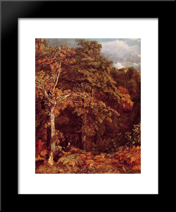 Wooded Landscape 20x24 Black Modern Wood Framed Art Print Poster by Constable, John