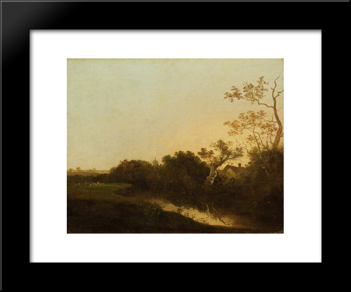 At Honingham, Norfolk 20x24 Black Modern Wood Framed Art Print Poster by Crome, John