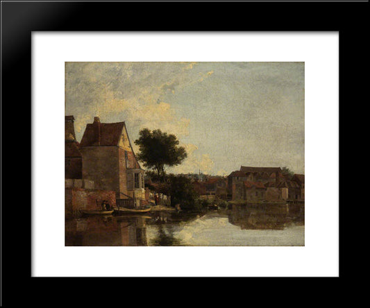 Back Of The New Mills, Norfolk 20x24 Black Modern Wood Framed Art Print Poster by Crome, John