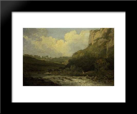 High Tor, Matlock 20x24 Black Modern Wood Framed Art Print Poster by Crome, John