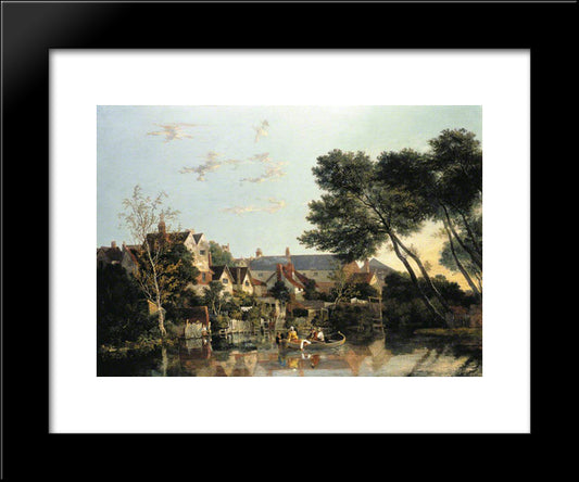 Norwich River Afternoon 20x24 Black Modern Wood Framed Art Print Poster by Crome, John