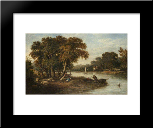 River Wensum 20x24 Black Modern Wood Framed Art Print Poster by Crome, John