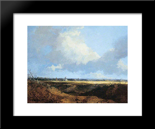 St Benet'S Abbey, Norfolk 20x24 Black Modern Wood Framed Art Print Poster by Crome, John