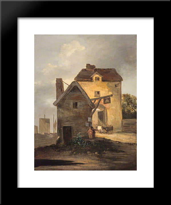 The Bell Inn 20x24 Black Modern Wood Framed Art Print Poster by Crome, John