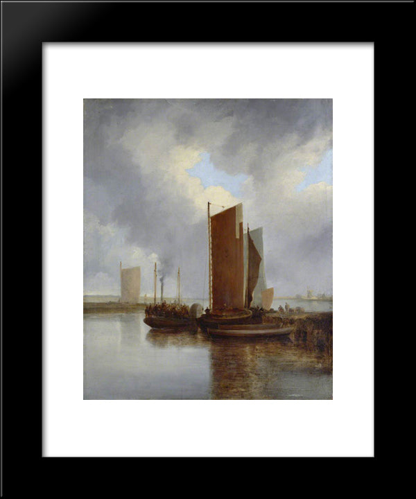 The Steam Packet 20x24 Black Modern Wood Framed Art Print Poster by Crome, John