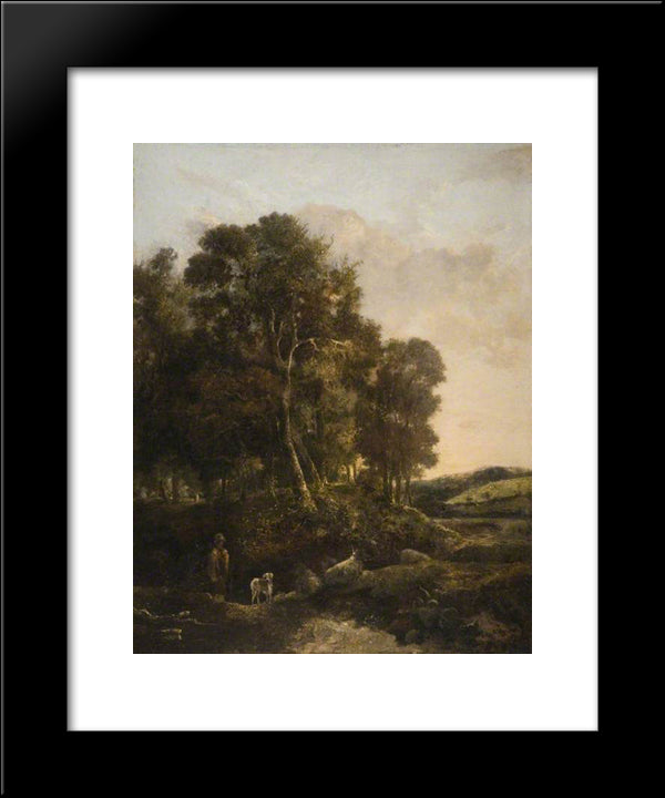 The Way Through The Wood 20x24 Black Modern Wood Framed Art Print Poster by Crome, John