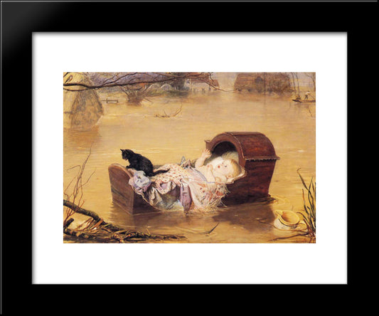 A Flood 20x24 Black Modern Wood Framed Art Print Poster by Millais, John Everett