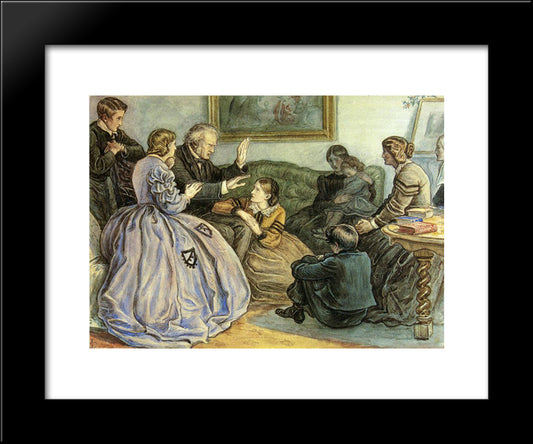 A Winter'S Tale 20x24 Black Modern Wood Framed Art Print Poster by Millais, John Everett