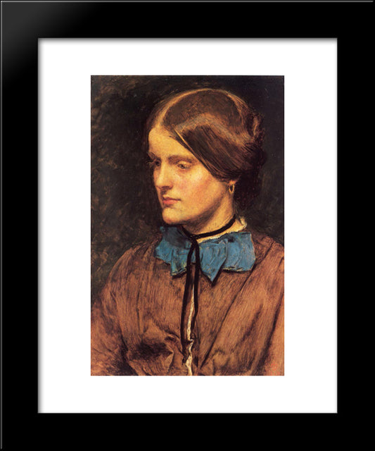 Annie Miller 20x24 Black Modern Wood Framed Art Print Poster by Millais, John Everett