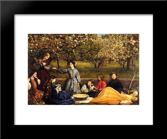 Apple Blossoms 20x24 Black Modern Wood Framed Art Print Poster by Millais, John Everett