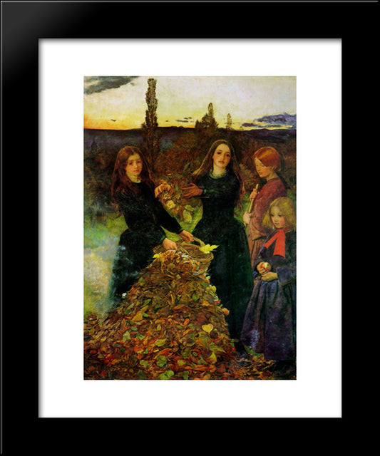 Autumn Leaves 20x24 Black Modern Wood Framed Art Print Poster by Millais, John Everett