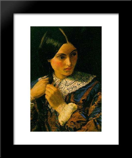 Beauty 20x24 Black Modern Wood Framed Art Print Poster by Millais, John Everett