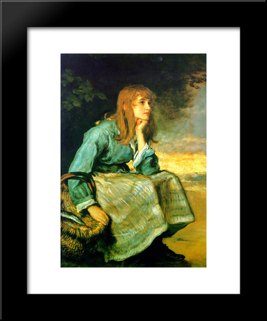 Caller Herrin' 20x24 Black Modern Wood Framed Art Print Poster by Millais, John Everett