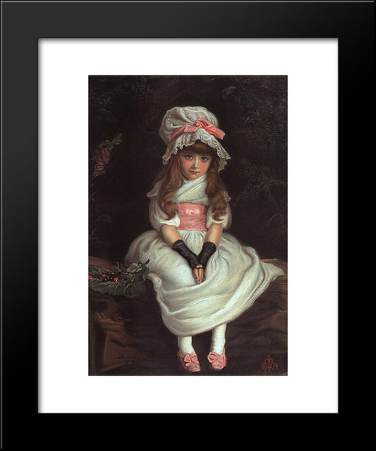 Cherry Ripe 20x24 Black Modern Wood Framed Art Print Poster by Millais, John Everett