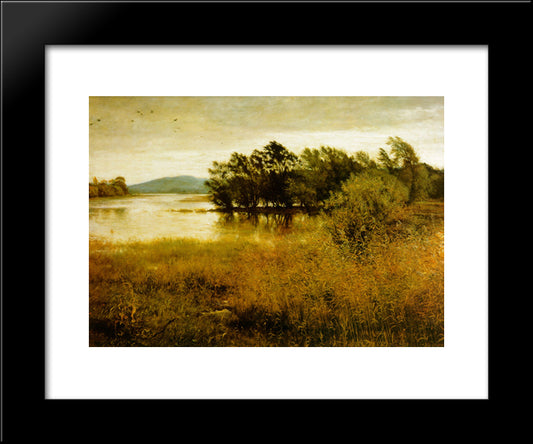 Chill-October 20x24 Black Modern Wood Framed Art Print Poster by Millais, John Everett