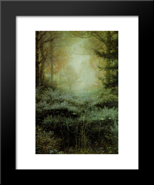 Dew Drenched Furze 20x24 Black Modern Wood Framed Art Print Poster by Millais, John Everett