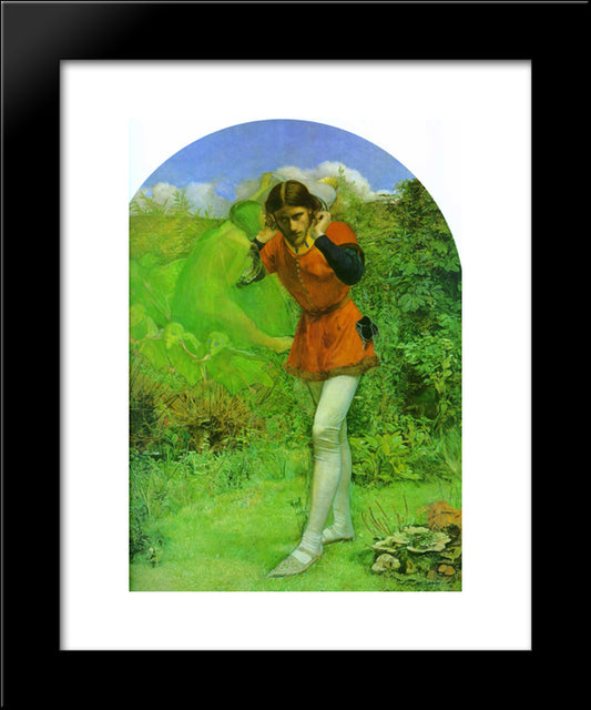 Ferdinand Lured By Ariel 20x24 Black Modern Wood Framed Art Print Poster by Millais, John Everett