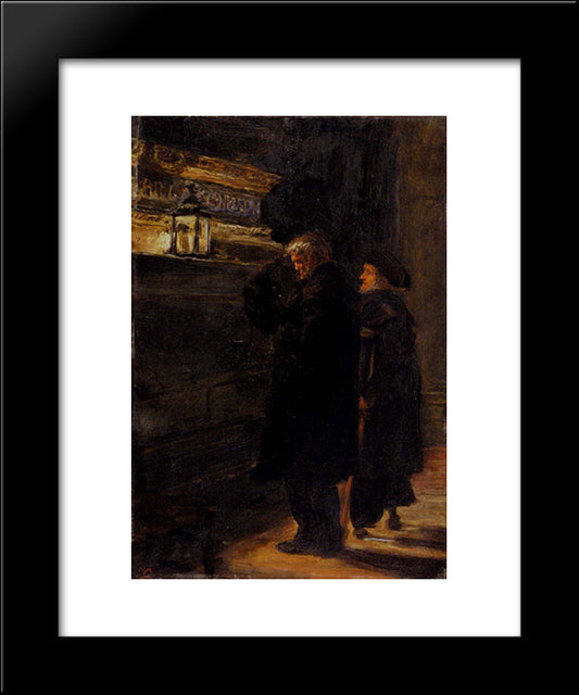 Greenwich Pensioners At The Tomb Of Nelson 20x24 Black Modern Wood Framed Art Print Poster by Millais, John Everett