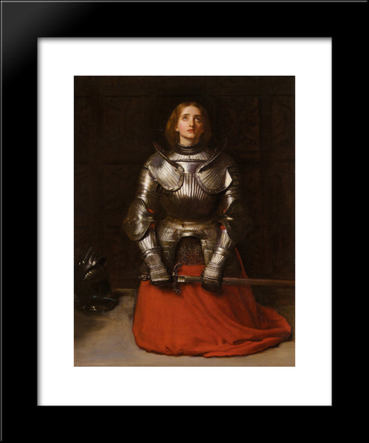 Joan Of Arc 20x24 Black Modern Wood Framed Art Print Poster by Millais, John Everett