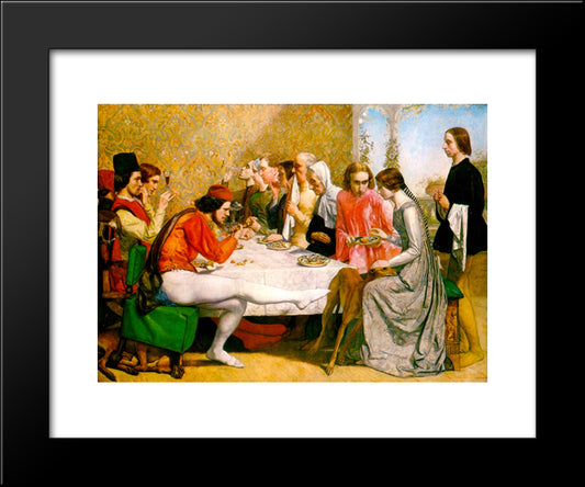 Lorenzo And Isabella 20x24 Black Modern Wood Framed Art Print Poster by Millais, John Everett