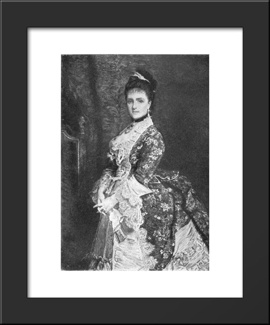 Madame Bischoffsheim 20x24 Black Modern Wood Framed Art Print Poster by Millais, John Everett