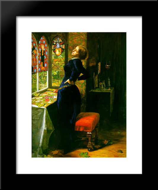 Mariana In The Moated Grange 20x24 Black Modern Wood Framed Art Print Poster by Millais, John Everett