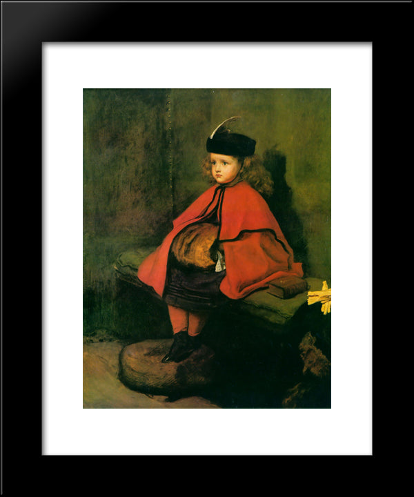 My First Sermon 20x24 Black Modern Wood Framed Art Print Poster by Millais, John Everett