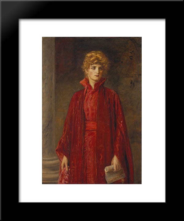 Portia 20x24 Black Modern Wood Framed Art Print Poster by Millais, John Everett