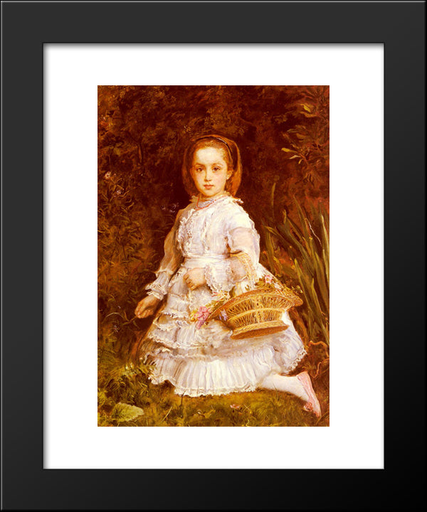 Portrait Of Gracia Lees 20x24 Black Modern Wood Framed Art Print Poster by Millais, John Everett