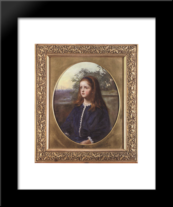 Portrait Of Margaret Fuller Maitland 20x24 Black Modern Wood Framed Art Print Poster by Millais, John Everett